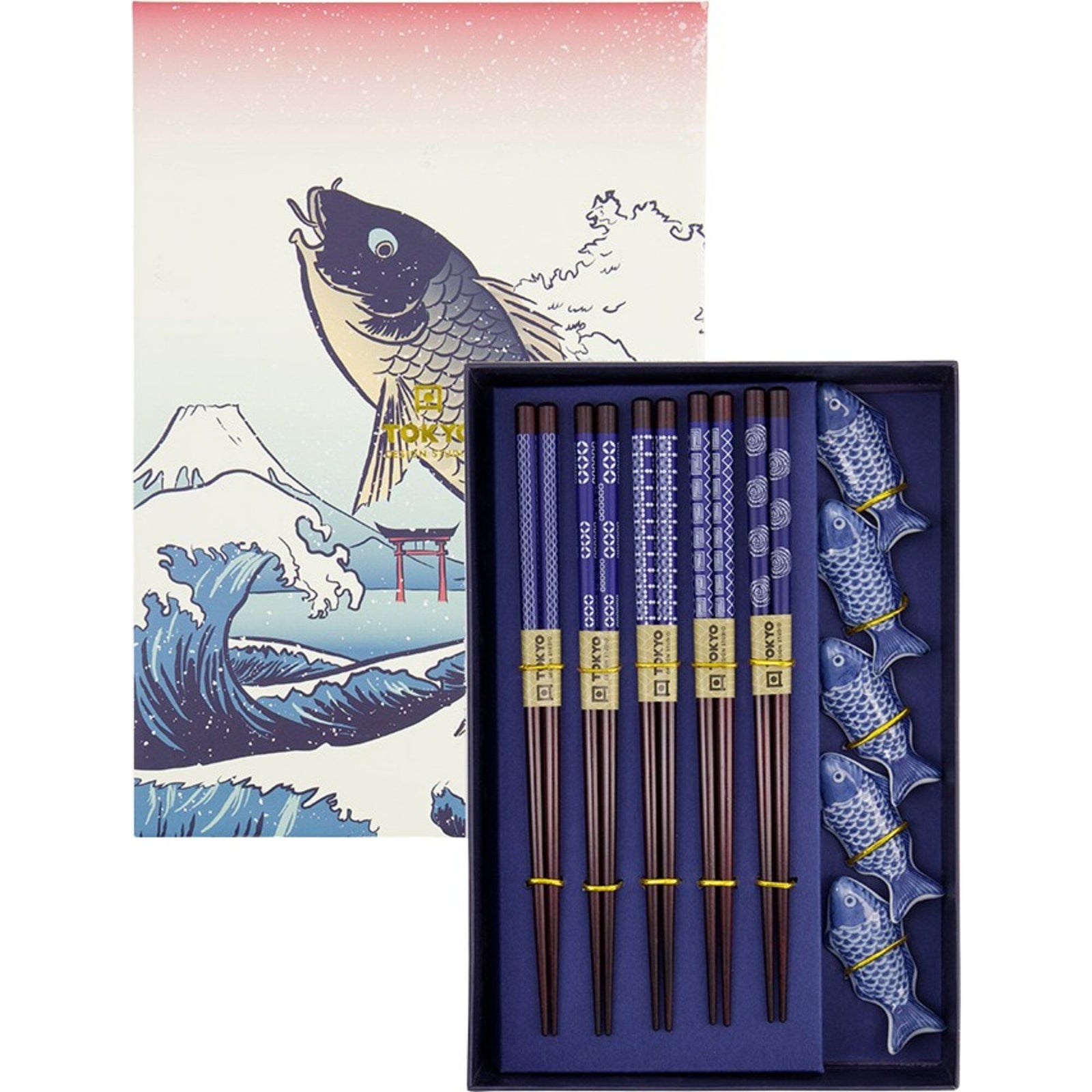 Tokyo design studio Tokyo design studio Fish Spisepinde 5 par ❤ frontbillede (Spisepinde)