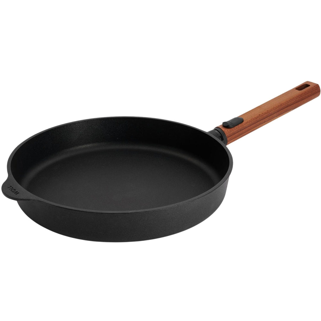 Woll Woll Eco Logic Qxr Stegepande med aftageligt træhåndtag Ø28 cm ❤ frontbillede (Stegepander)
