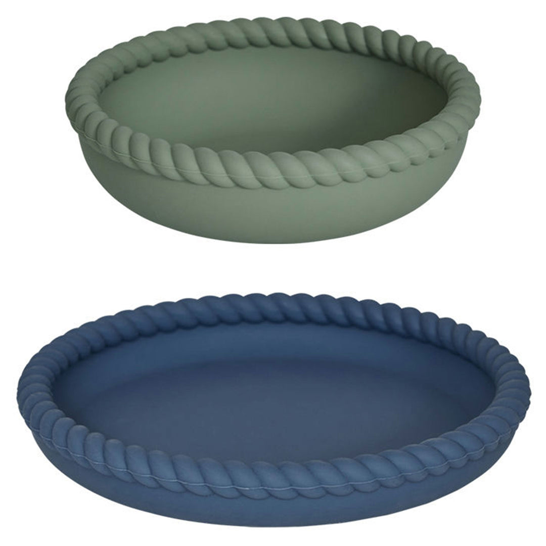 Oyoy mini OYOY Mini Mellow børneservice, blue/olive ❤ frontbillede (Børneservice)