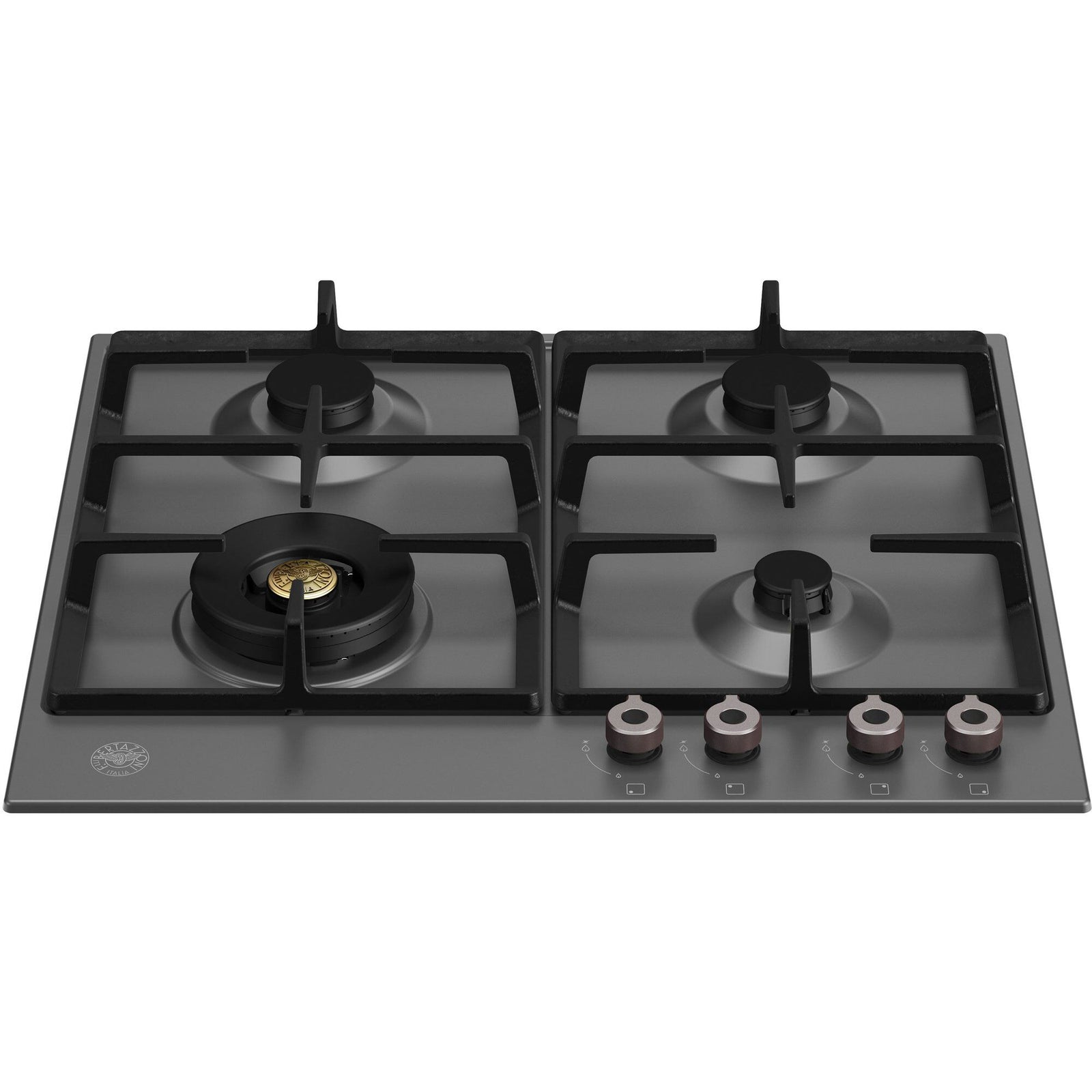 Bertazzoni Bertazzoni Professional P604LPRONE gaskomfur 4 brændere, matsort, 60 cm – produktvisning (Gasblus)