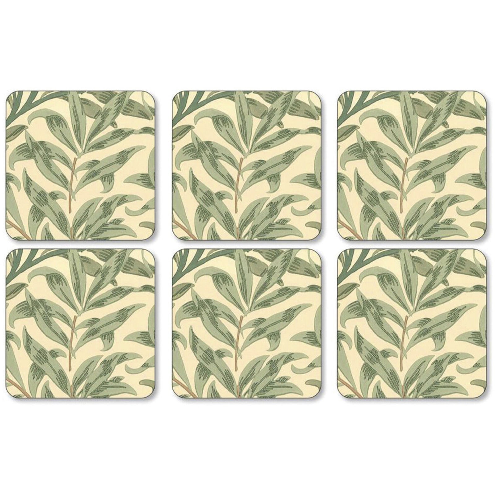 Spode Spode Glasunderlag med mønster af Willow Bough, grøn ❤ billede i brug (Glasunderlag)