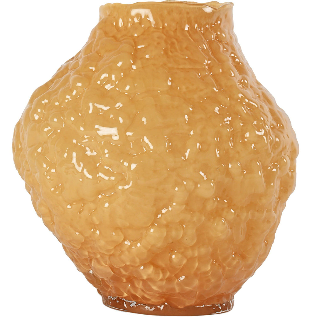 Byon Byon Corallo vase 26 cm medium, gul – vinkelbillede (Vase)