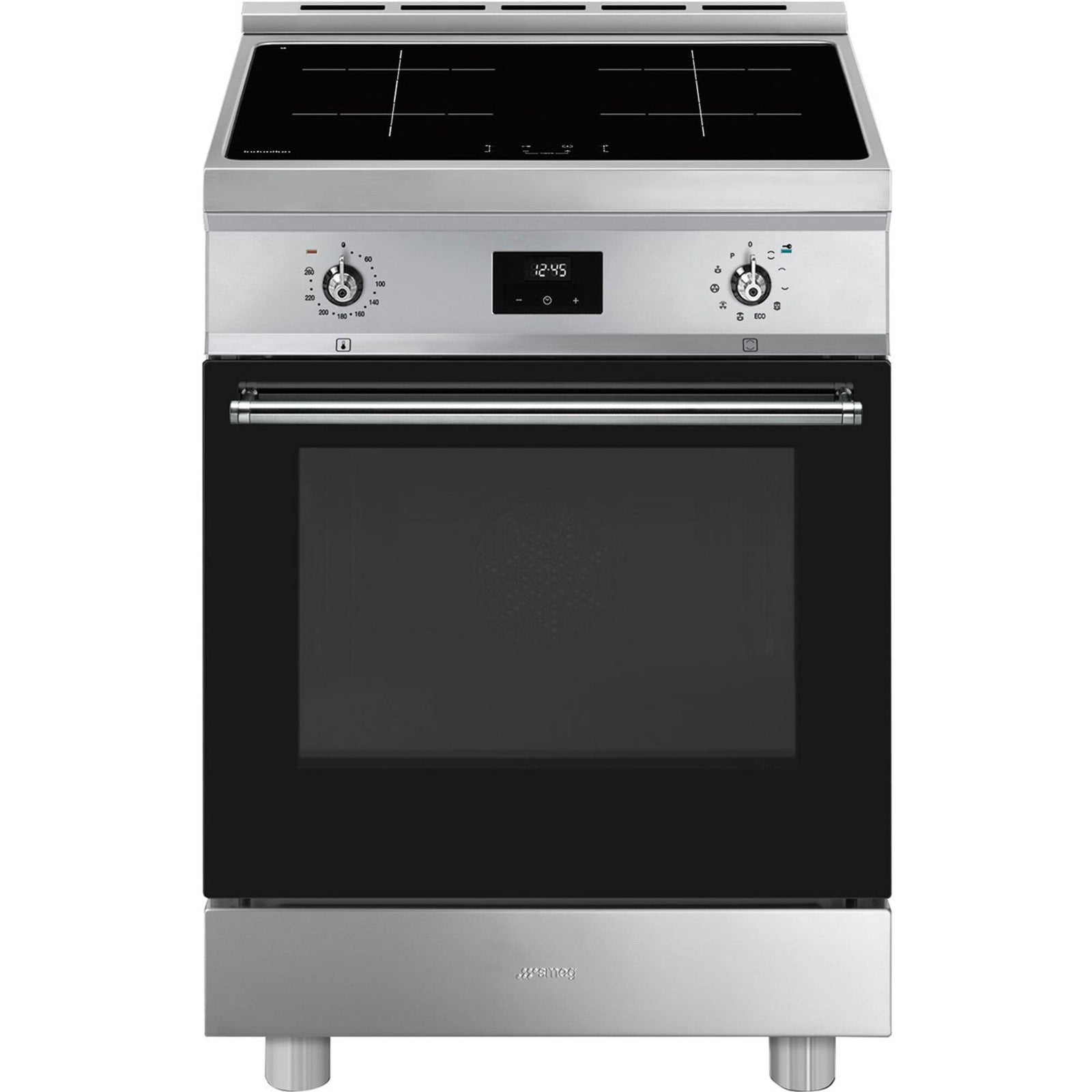 Smeg Smeg C6IPXT2 Classic Induktionskomfur 60 cm, rustfrit stål – vinkelbillede (Komfurer)
