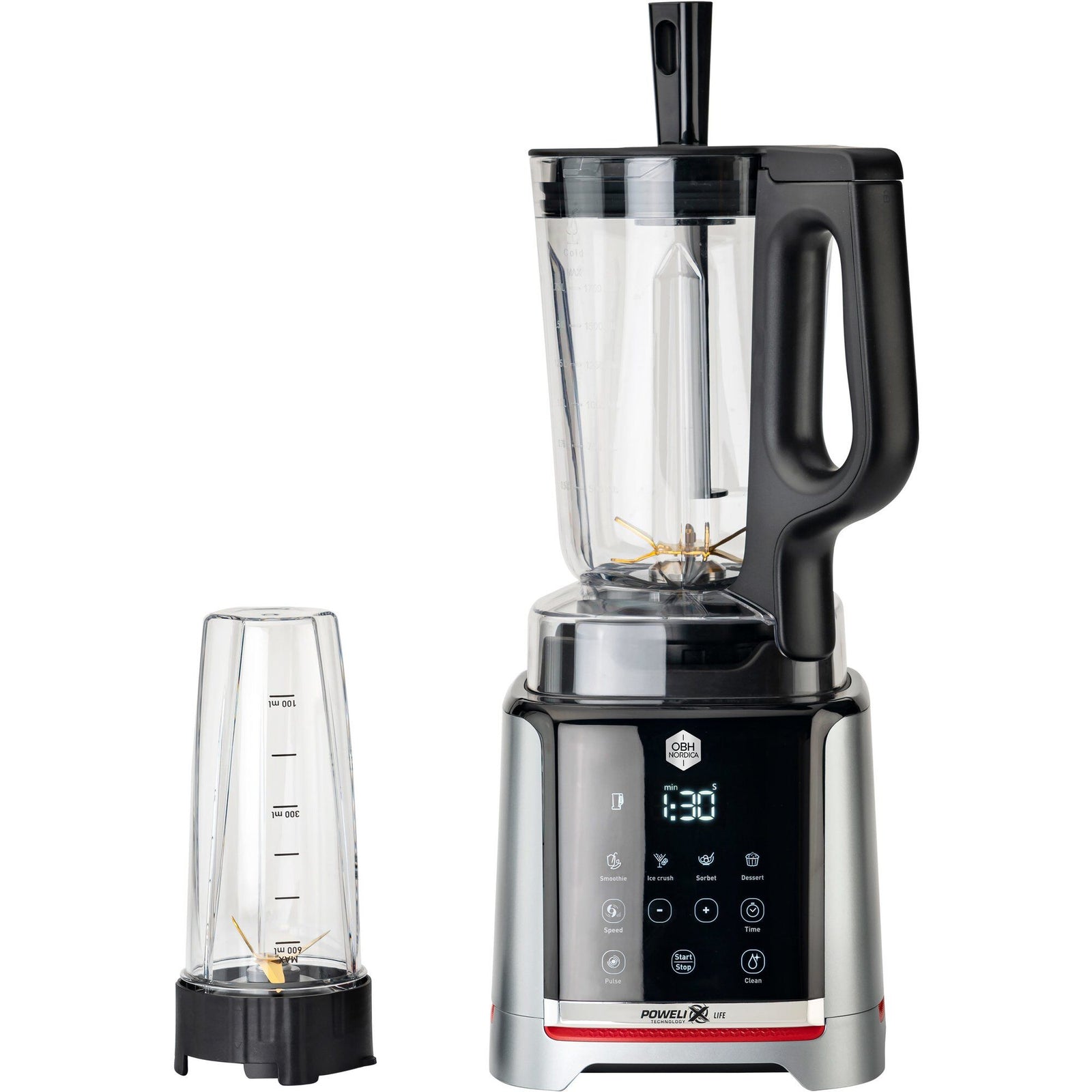Obh nordica Obh nordica Infiny Mix+ blender med takeaway-flaske – frontbillede (Mixer & Blender)