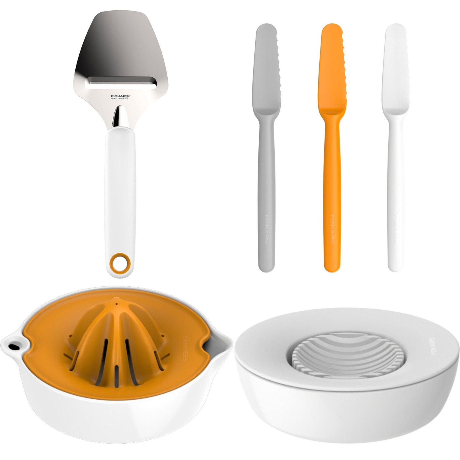 Fiskars Fiskars Morgenbordets redskabssæt, 4 dele – produktbillede (Morgenmadssæt)