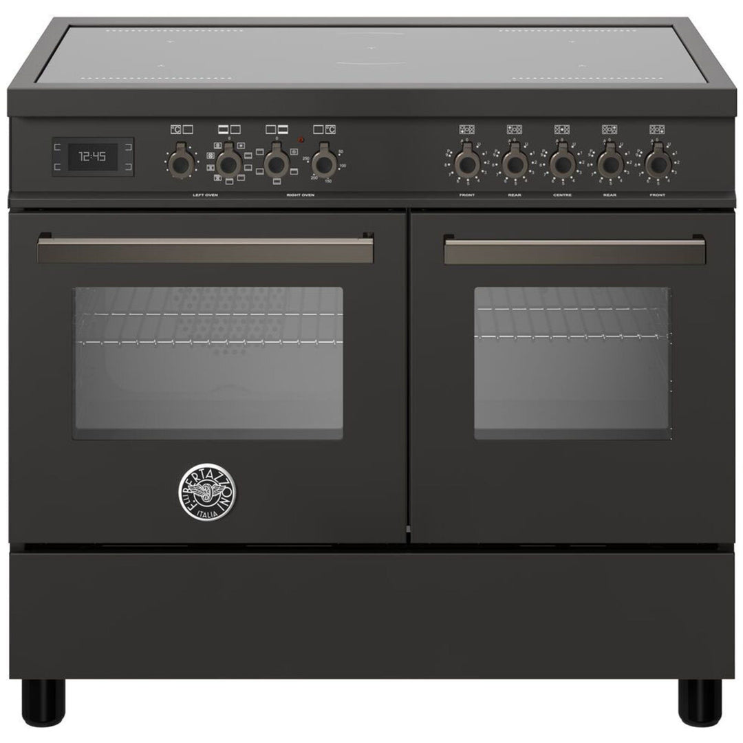Bertazzoni Bertazzoni PRO105I2ECAT Professional induktionskomfur med dobbeltovn, 100 cm, sort – frontbillede (Induktionskomfur)