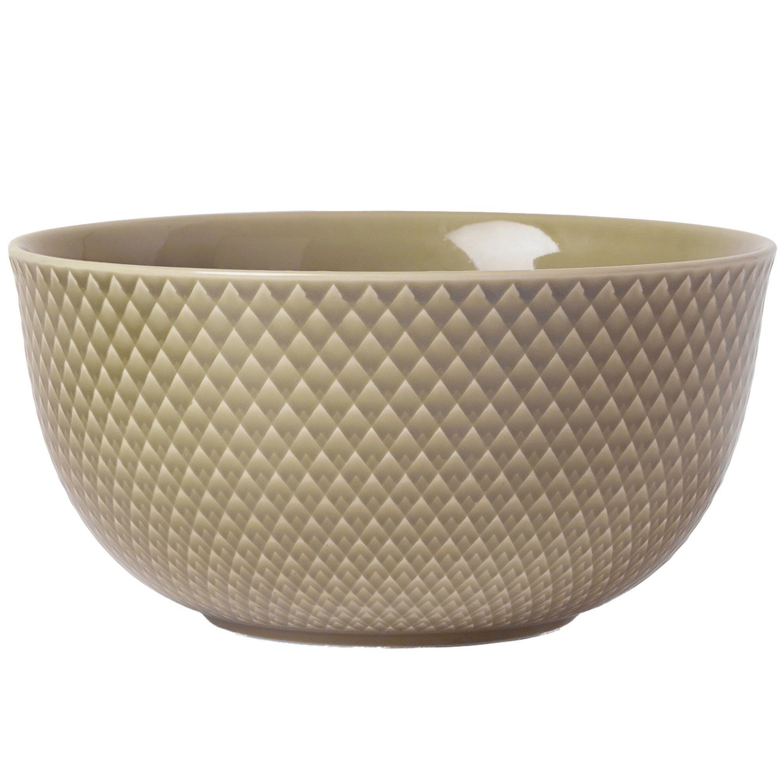 Lyngby porcelæn Lyngby porcelæn Rhombe Earth serveringsskål 17,5 cm, clay – frontbillede (Serveringsskål)