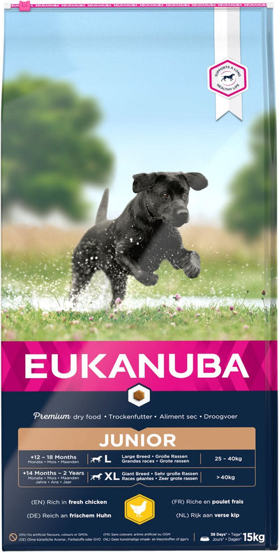EUKANUBA - Junior Large Breed Kylling 25-40 kg. ❤ Kæmpe udvalg i Eukanuba ❤ Billig fragt og hurtig levering 2 - 5 hverdage - Varenummer: BGH-49064178876746 / Ean: '8710255146058 på lager - Udsalg på Alle produkter (Lagerbeholdning er større end 1) Spar op til 64% - Over 1312 kendte brands på udsalg