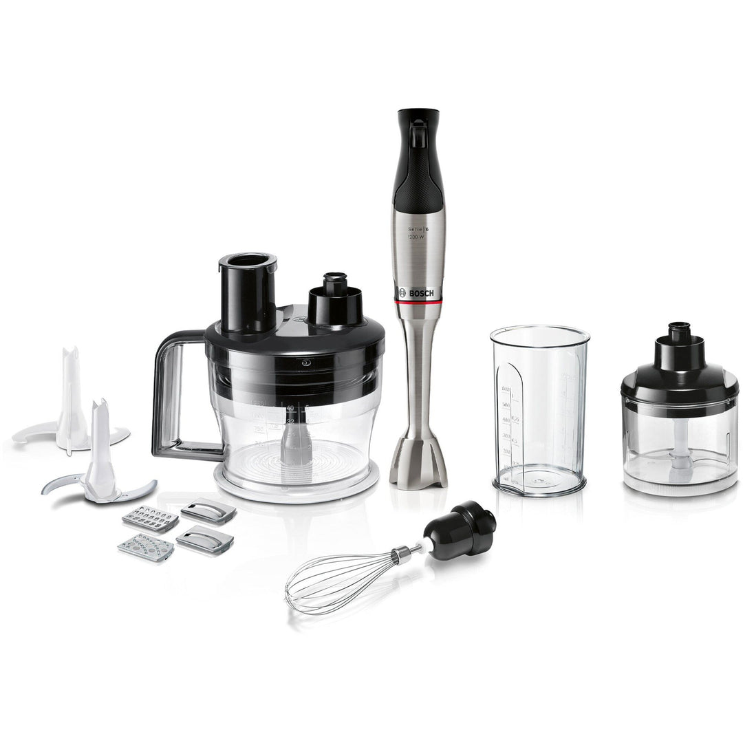 Bosch Bosch Serie 6 ErgoMaster MSM6M871 stavblender 1200 watt, rustfrit stål – close-up (Stavblender)