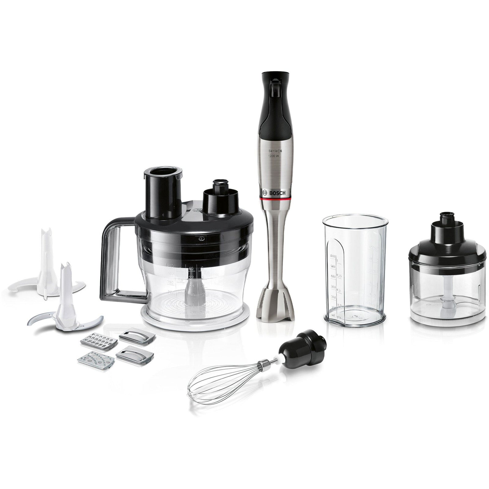 Bosch Bosch Serie 6 ErgoMaster MSM6M871 stavblender 1200 watt, rustfrit stål – close-up (Stavblender)