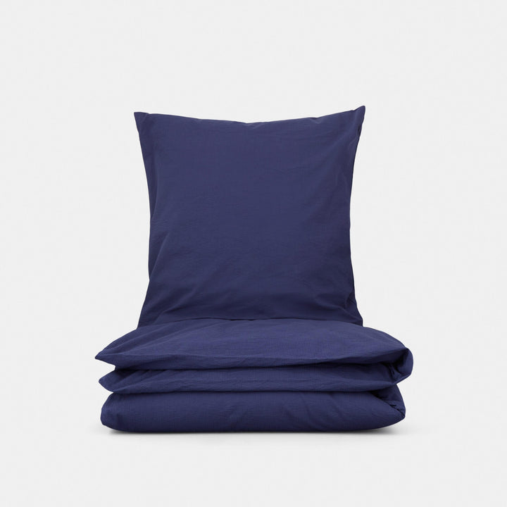 Engholm Textiles Sengesæt Seersuker Emma 140x220Cm Dark Blue