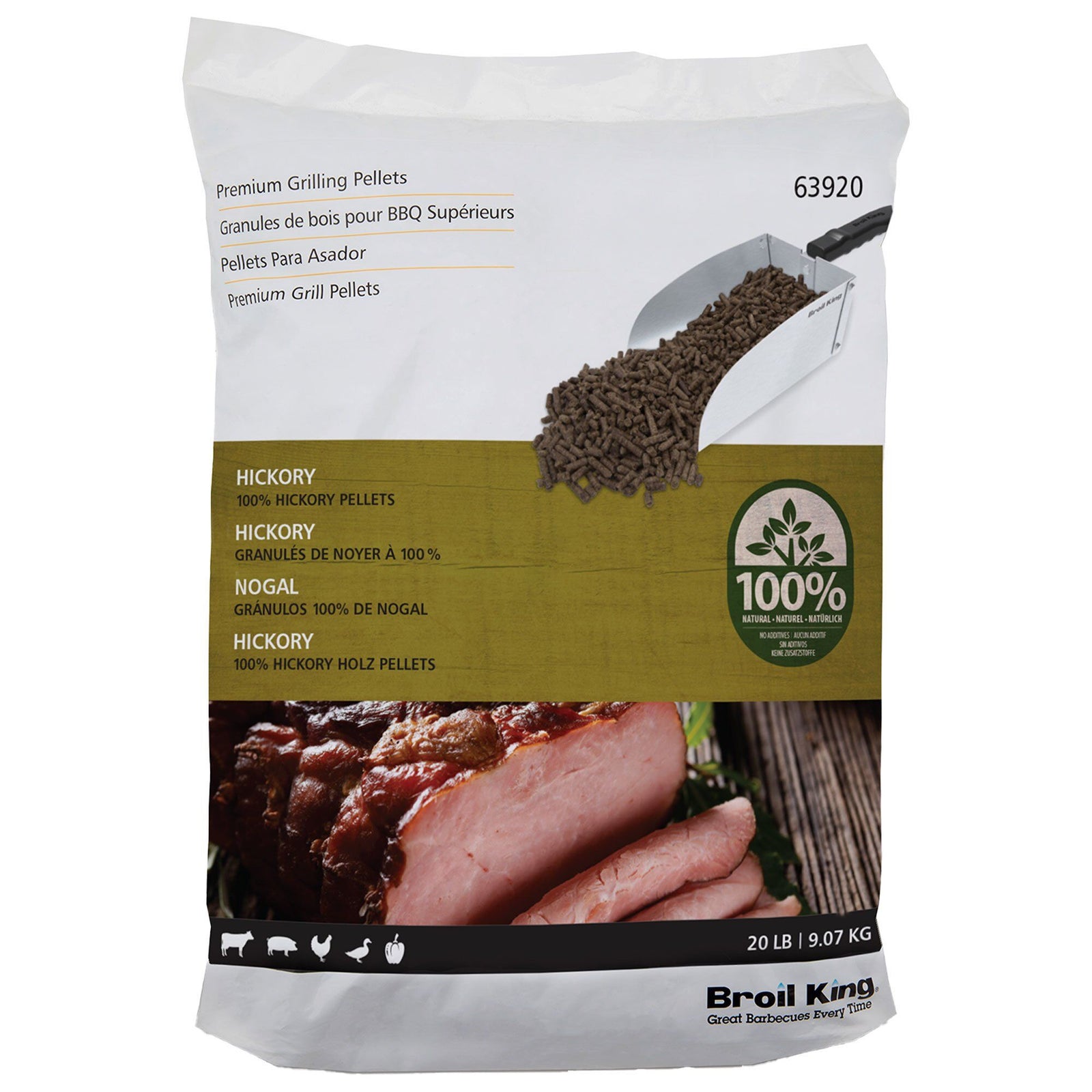 Broil king Broil king Træpiller 9 kg, hickory ❤ vinkelbillede (Træpiller)