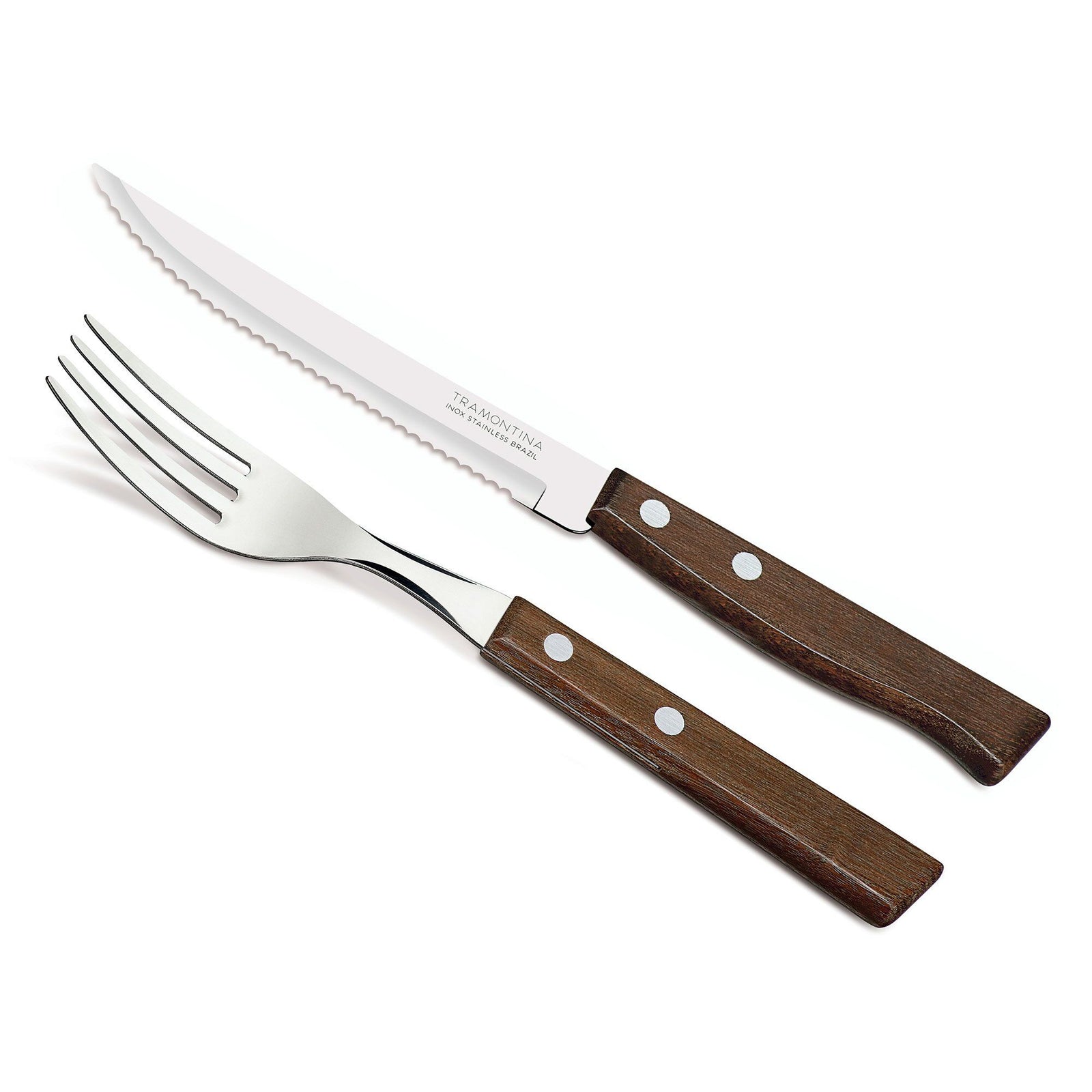 Tramontina Tramontina Steakbestik 12 dele, mørkt træ – vinkelbillede (Bestikssæt)