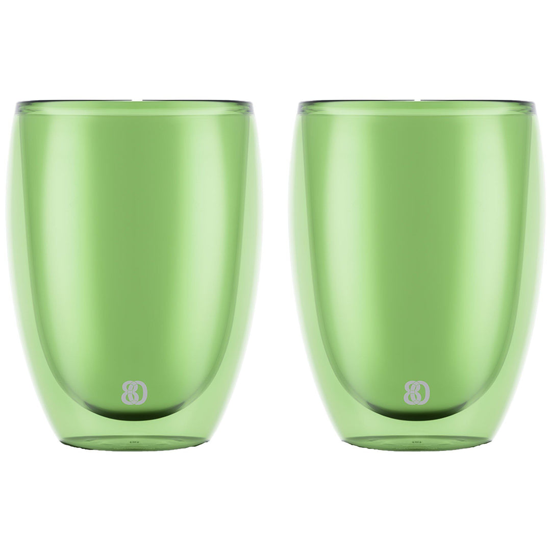 Bodum Bodum PAVINA dobbeltsidet glas 35 cl, grøn, 2 stk. ❤ detaljebillede (Glas)
