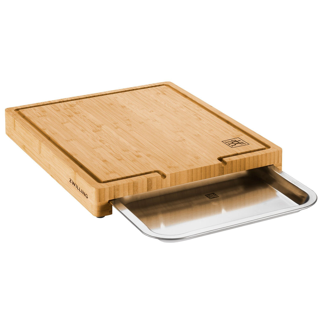 Zwilling Zwilling BBQ+ skærebræt med bakke 39x30 cm, bambus/rustfrit stål ❤ detaljebillede (Skærebræt)