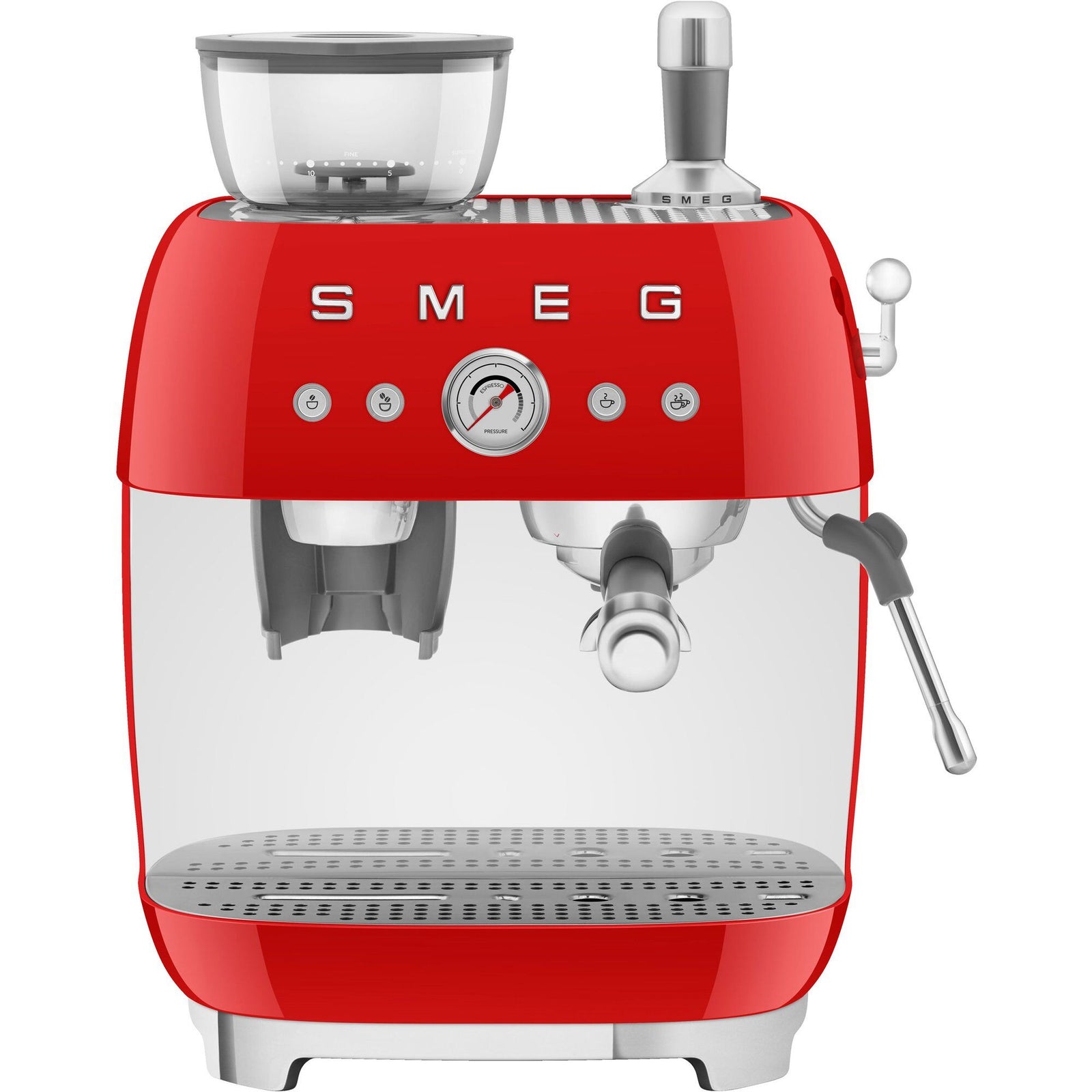 Smeg Smeg EGF03 Manuel espressomaskine, rød ❤ detaljebillede i kategorien Espressomaskiner