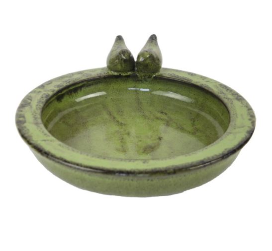 Garden Life - Fuglebad i keramik, rund i grøn ❤ Stort online udvalg i Garden Life ❤ Billig fragt og hurtig levering 2 - 5 hverdage ❤ Varenummer: BGH-39748347461783 / Ean: &