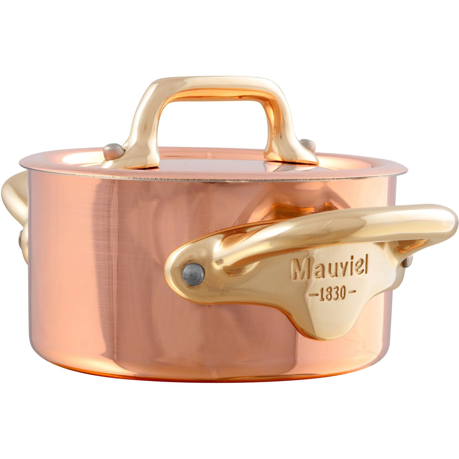 Mauviel Mauviel M 150b minigryde med låg i kobber – vinkelbillede (Gryder)