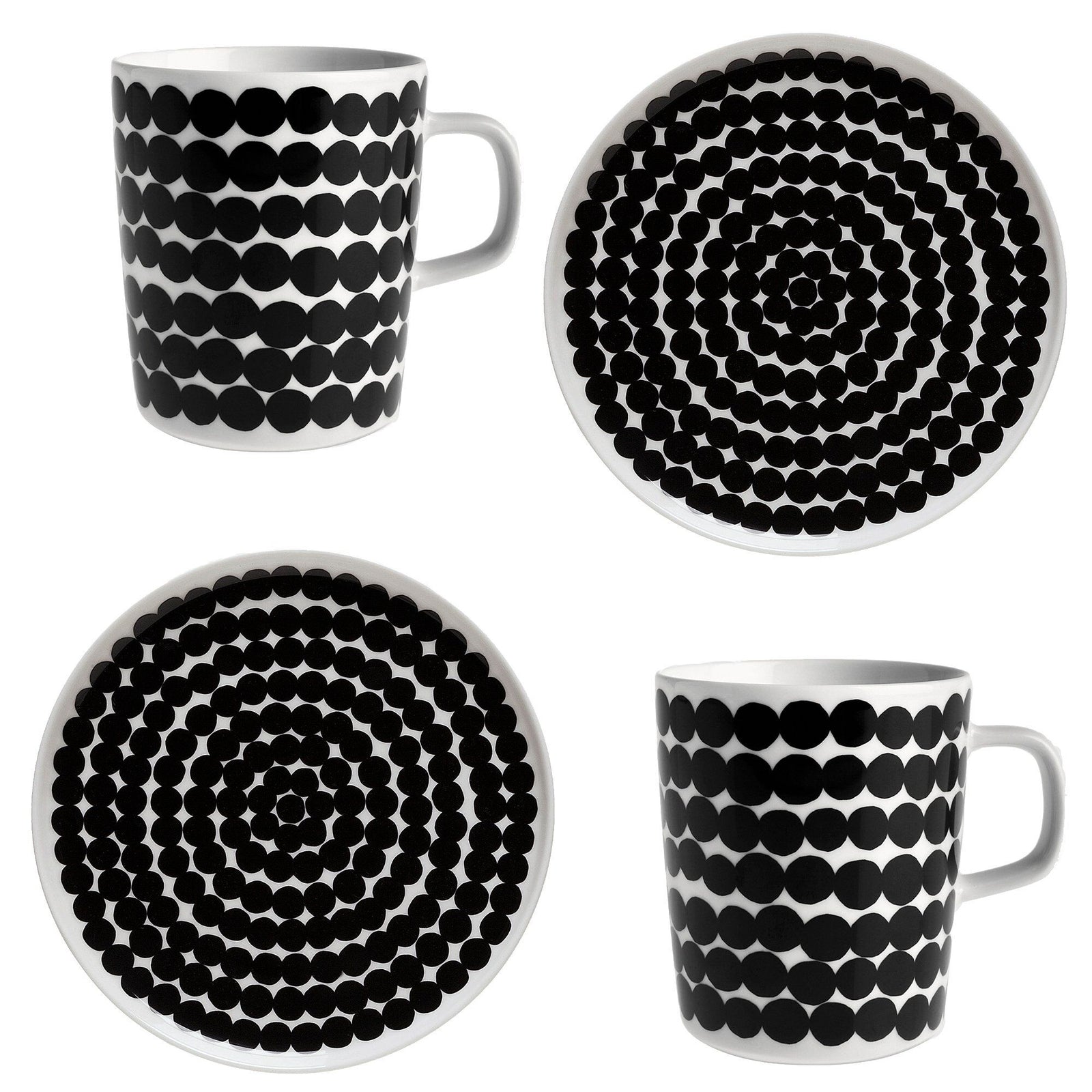 Marimekko Marimekko Räsymatto morgenmadssæt, krus & tallerken – vinkelbillede (Morgenmadssæt)