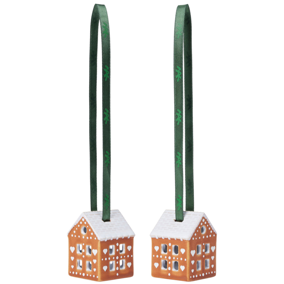 Kähler Kähler Gingerbread Juleophæng 5 cm, brun, 2 stk. – detaljebillede (Julepynt)