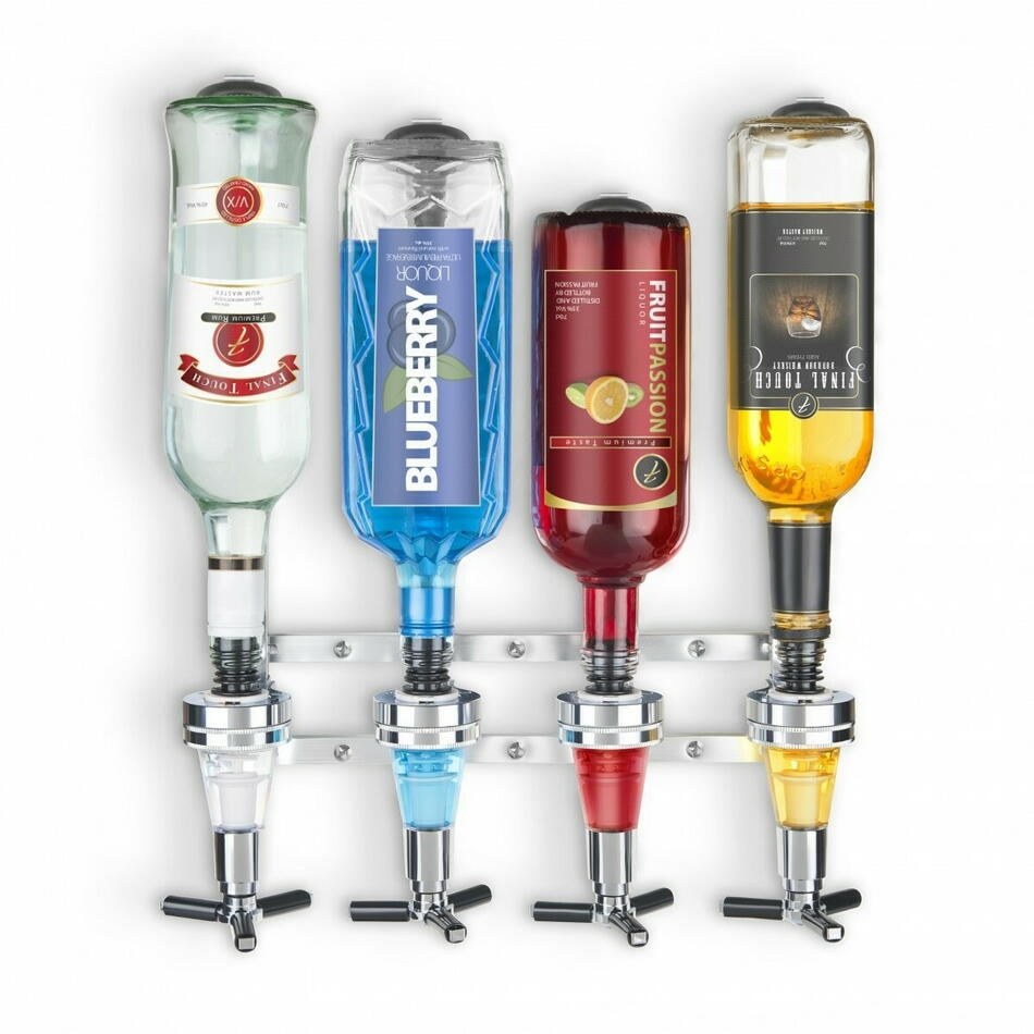 Produktbillede af Flaskeholder 4 Vægmonteret Final Touch på tilbud – premium kvalitet og detaljer