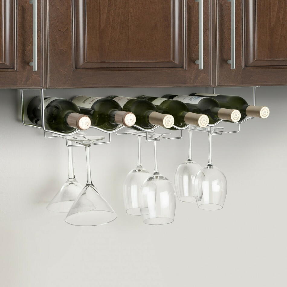 Produktbillede af Final Touch Under Skab Glas / Vin Rack på tilbud – premium kvalitet og detaljer