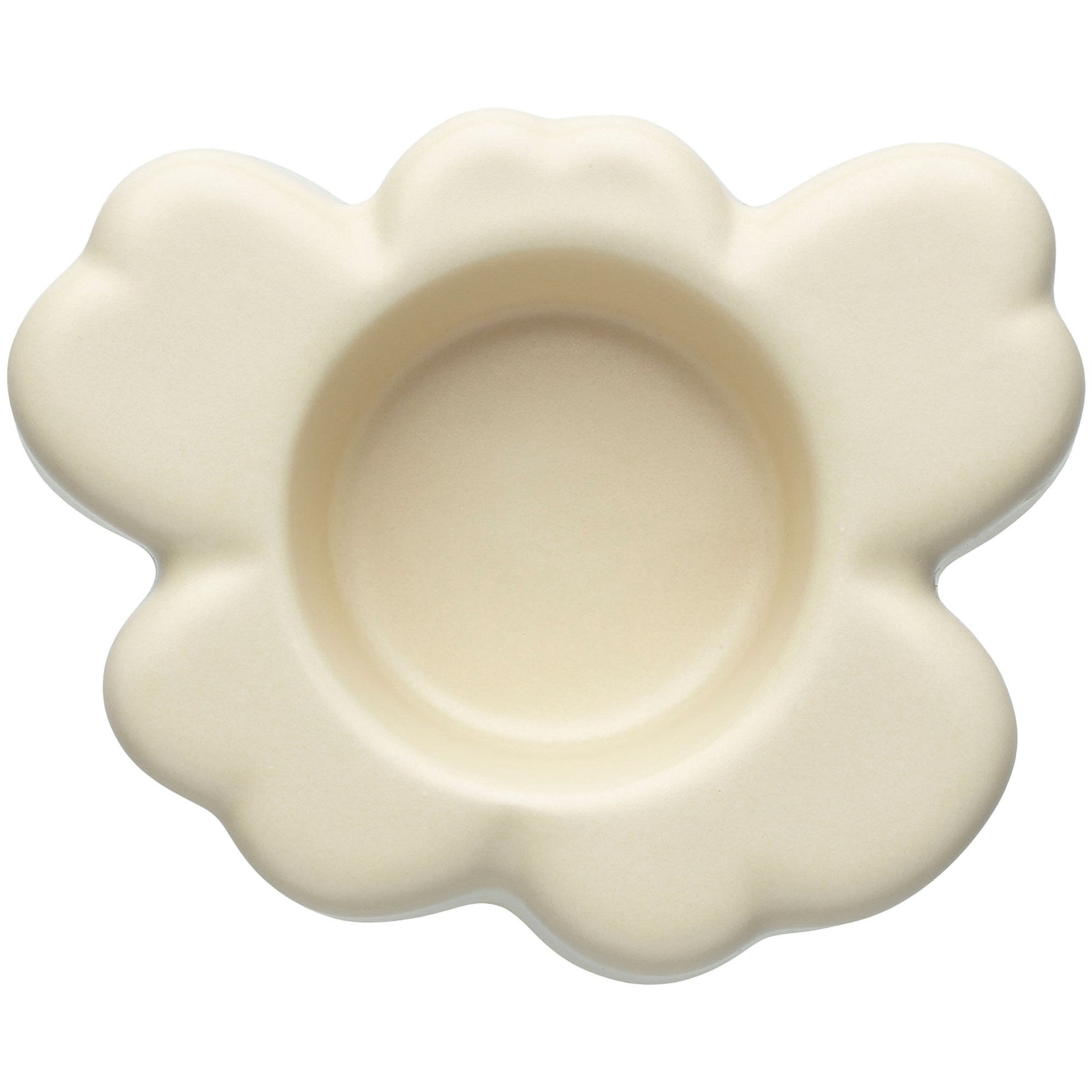 Marimekko Marimekko Unikko Fyrfadsstage 10 cm, beige/hvid ❤ detaljebillede (Lysestager)