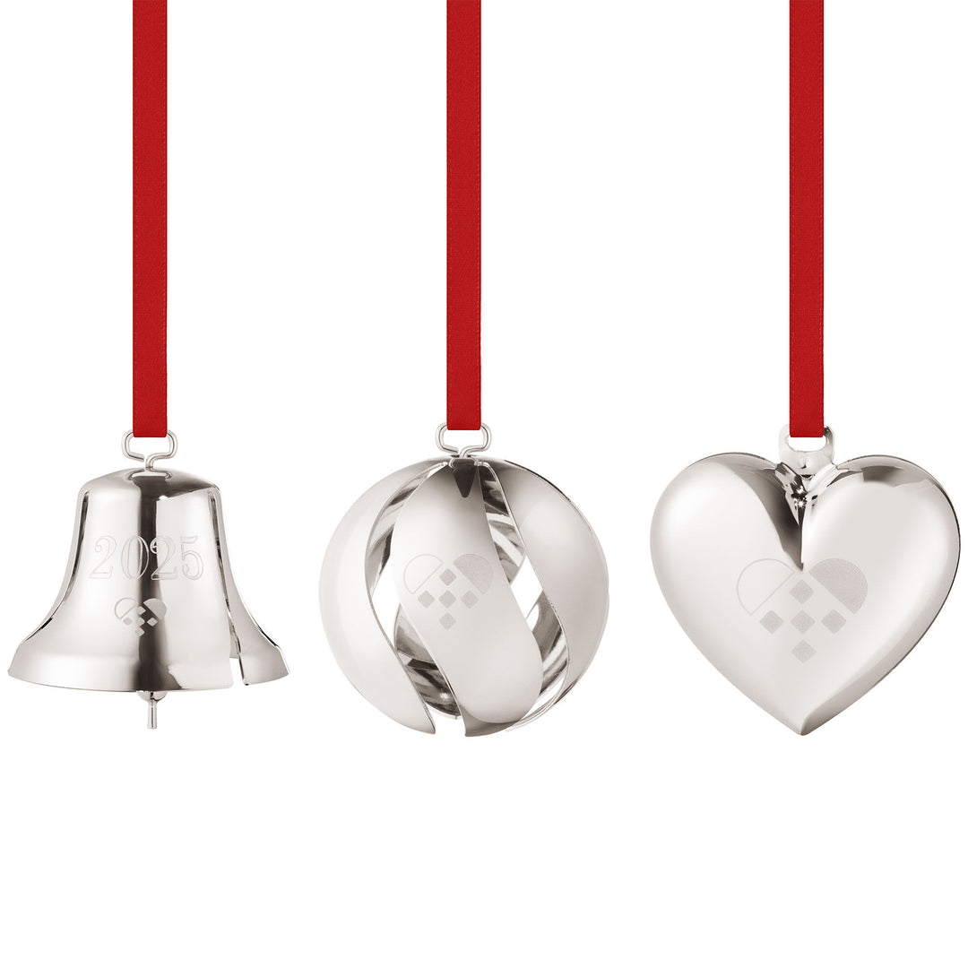 Georg jensen Georg Jensen CC 2025 Gavesæt Sæt 3 dele, palladiumbelægning – billede i brug (Juledekoration)