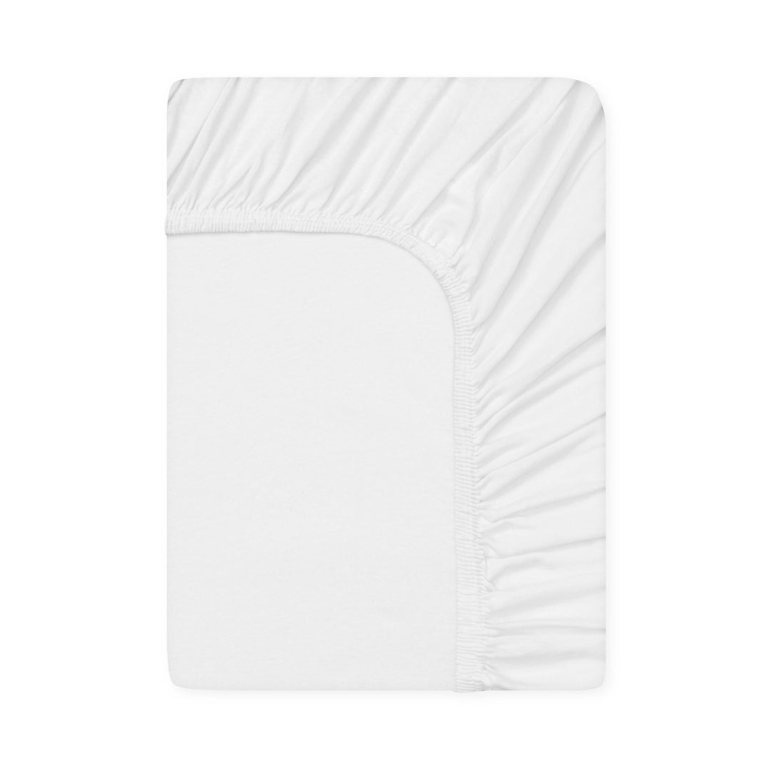 Produktbillede af Engholm Textiles Jersey faconlagen 180X200/45 cm 100% Bomuld hvid i premium kvalitet