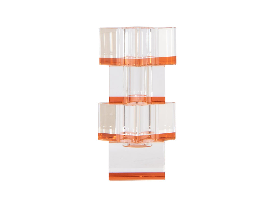 HOUSE OF SANDER Flora vase klar og fersken glas 7x7