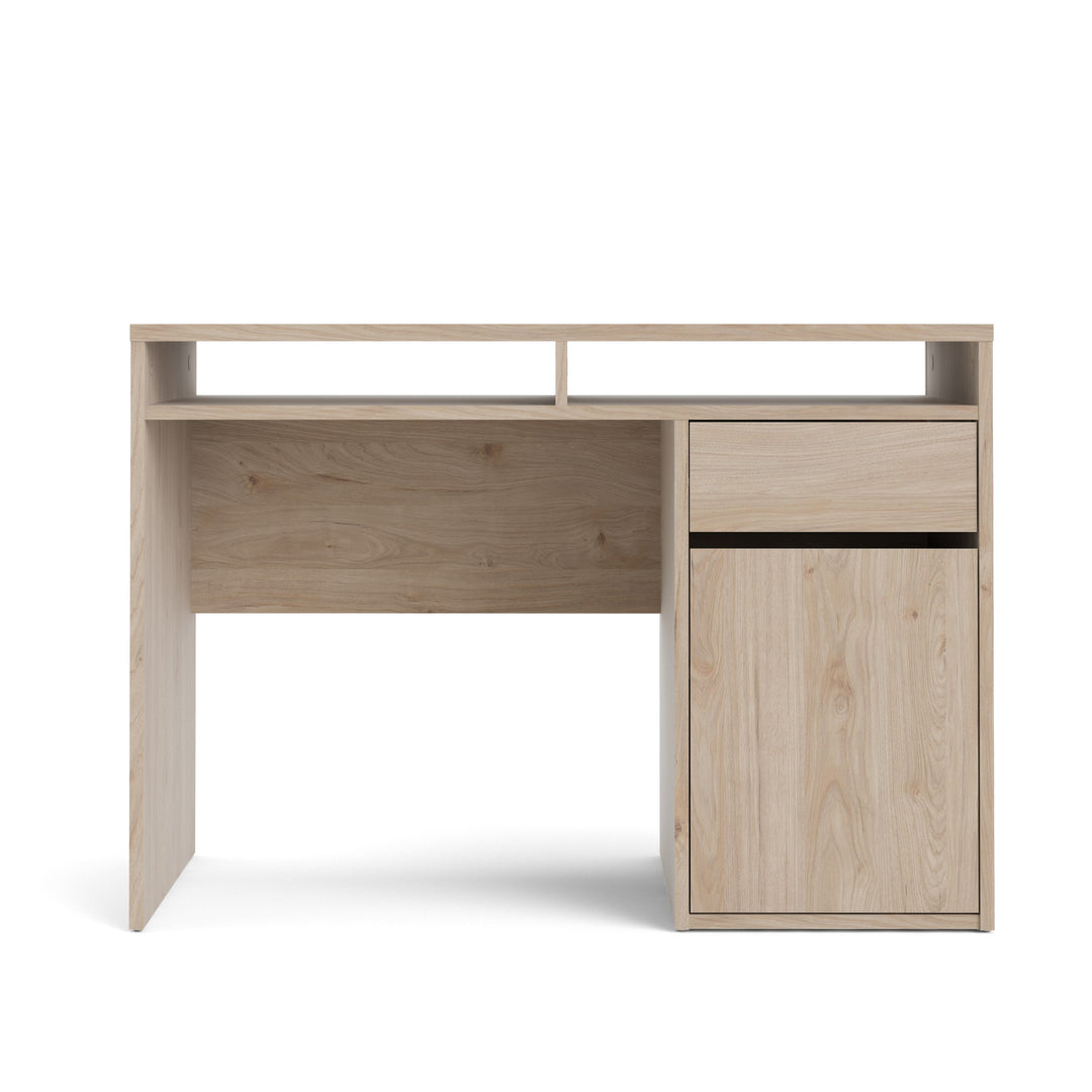 TVILUM Function Plus skrivebord m. 1 låge 1 skuffe 2 rum natur folie/spånplade 110.2x48.2