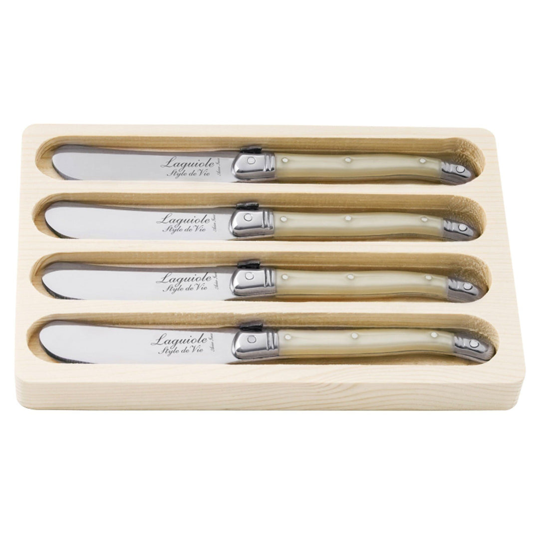 Laguiole Laguiole Premium Line smørkniv 4-pak, perle ❤ detaljebillede (Smørkniv)