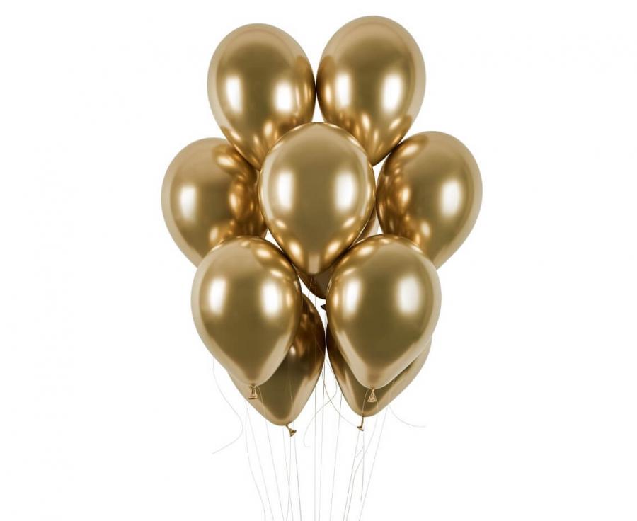 Produktbillede af Glinsende Balloner Gb120 33cm Guld 50 Stk. på tilbud i brug