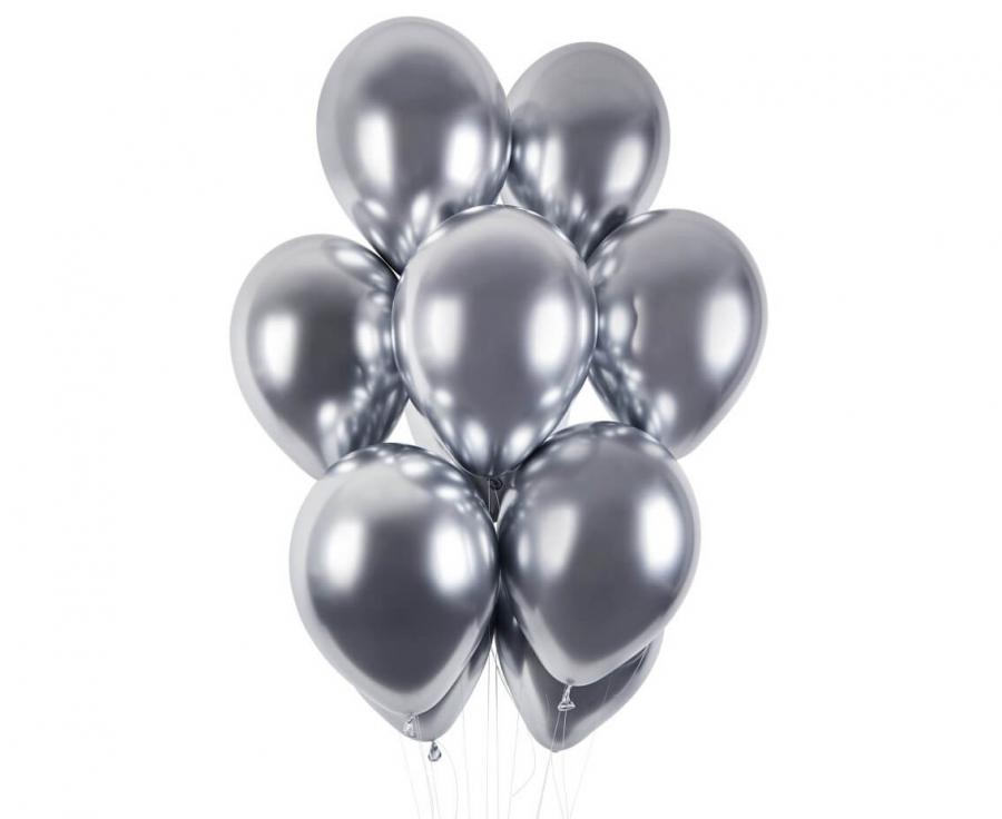 Produktbillede af Glinsende Balloner Gb120 33cm Sølv 50 Stk. på tilbud i brug