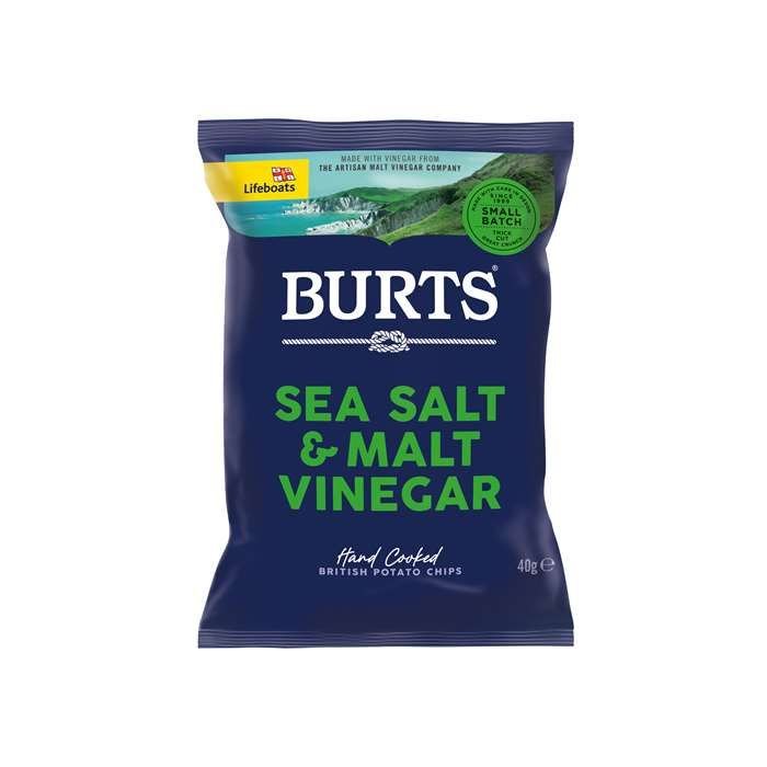 Burts Chips Sea Salt & Malted Vinegar 40 g ❤ Stort online udvalg i BURTÂ´S ❤ Billig fragt og hurtig levering 2 - 5 hverdage ❤ Varenummer: BAR-702707 / Ean: '5034709000295 på lager - Udsalg på Spar op til 53% - Over 412 kendte brands på udsalg