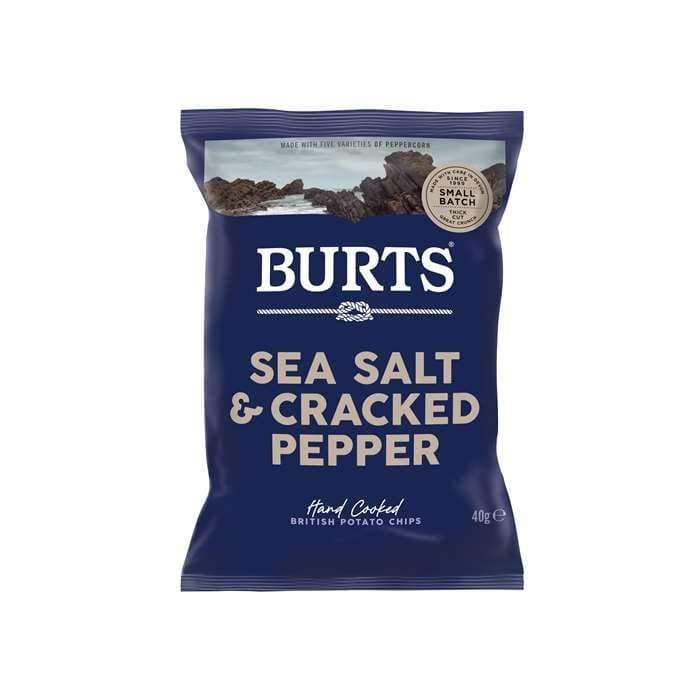 Burts Chips Sea Salt & Crushed Peppercorns 40 g ❤ Stort online udvalg i BURTÂ´S ❤ Billig fragt og hurtig levering 2 - 5 hverdage ❤ Varenummer: BAR-702038 / Ean: '5034709000288 på lager - Udsalg på Spar op til 66% - Over 400 kendte brands på udsalg