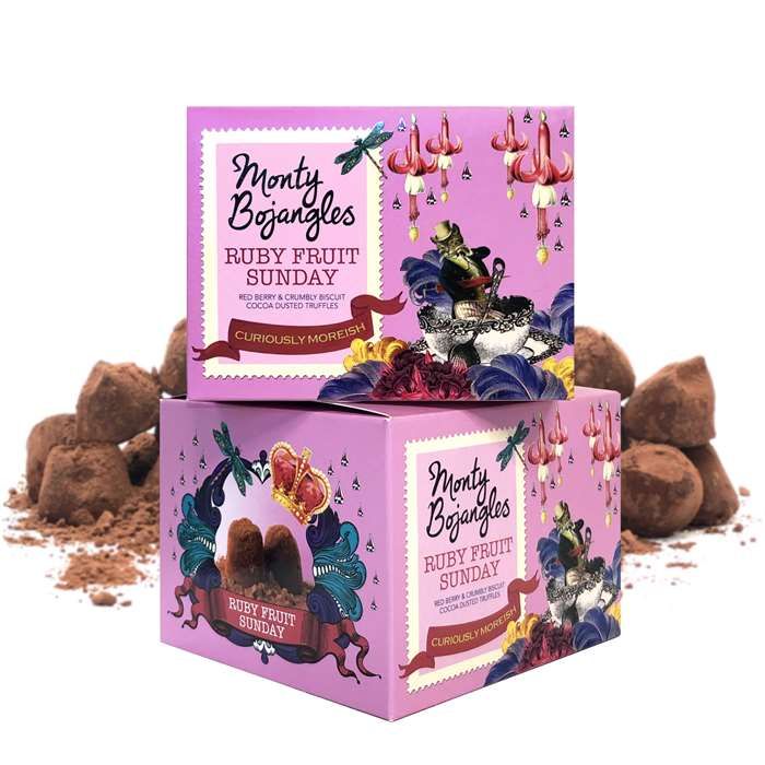 Produktbillede af Monty Bojangles Chokoladetrøffel Chokolade / Røde Bær 150 G på tilbud – premium kvalitet og detaljer