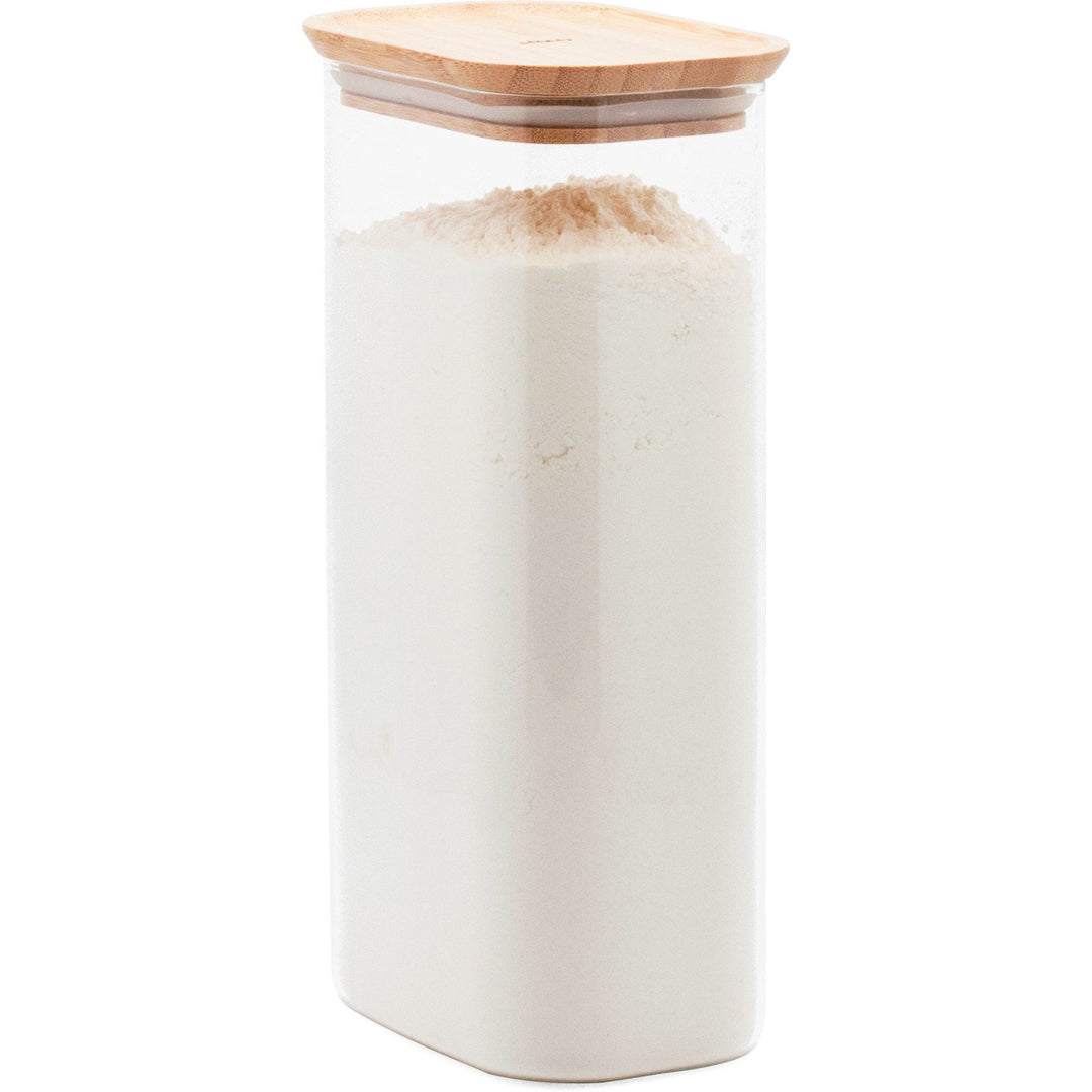 Pebbly Pebbly Opbevaringsglas med bambuslåg 180 cl – vinkelbillede (Opbevaringsboks)