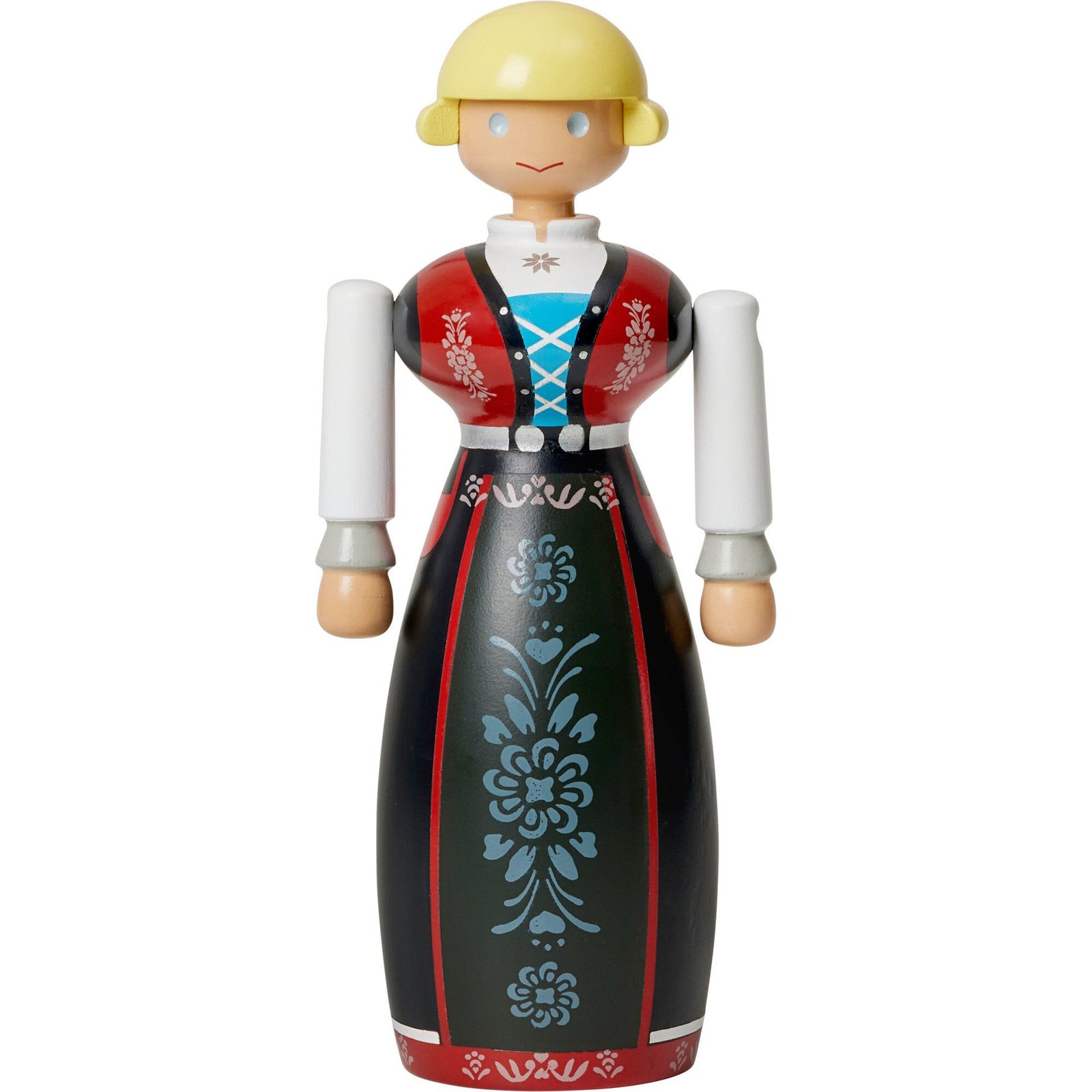 Kay bojesen Kay bojesen Norsk Bunad kvinde sort/rød/hvid – detaljebillede (Figur)