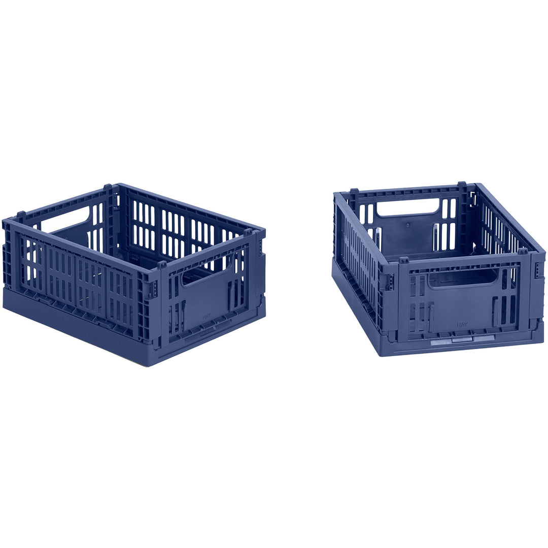 Hay HAY Colour Crate Mini Opbevaringskasse, mørkeblå, 2 stk. – detaljebillede (Opbevaringsboks)