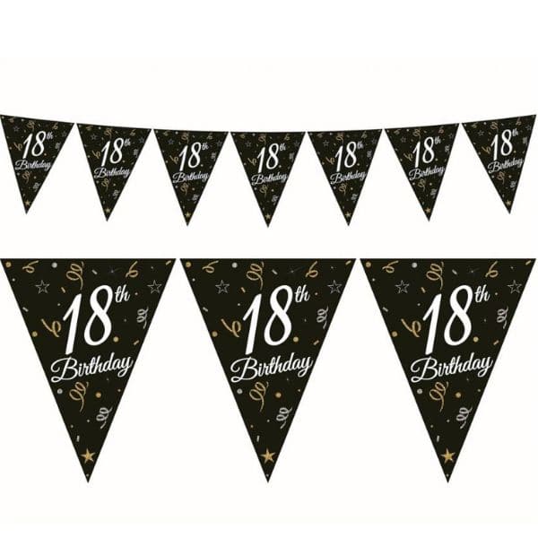 18 Års Papirguirlande Med Flag 28 x 270 Cm ❤ Kæmpe udvalg i Godan ❤ Billig fragt og hurtig levering 2 - 5 hverdage - Varenummer: BAR-774196 / Ean: &
