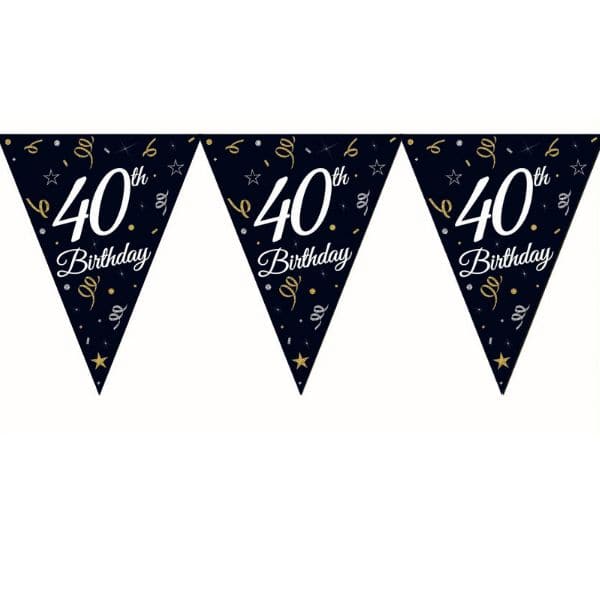 Beauty&Charm Papirguirlande Med Flag "40" 28 x 270 Cm ❤ Kæmpe udvalg i Godan ❤ Billig fragt og hurtig levering 2 - 5 hverdage - Varenummer: BAR-774199 / Ean: '5902973147636 på lager - Udsalg på Fest | Sæson Fester | Fødselsdag Spar op til 65% - Over 1150 kendte brands på udsalg