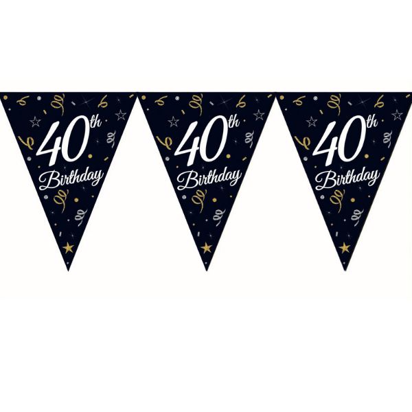 Produktbillede af Beauty&Charm Papirguirlande Med Flag 40 28 x 270 Cm på tilbud i brug