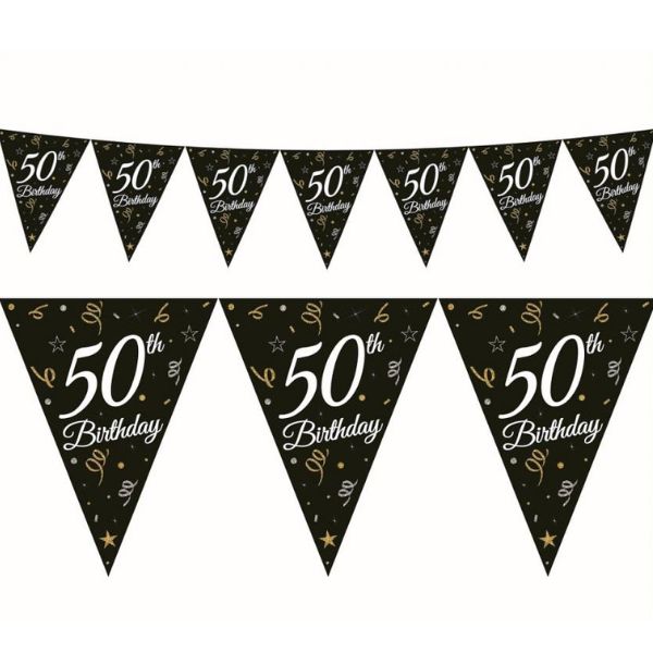 Produktbillede af Beauty&Charm Papirguirlande Med Flag 50 28 x 270 Cm på tilbud i brug