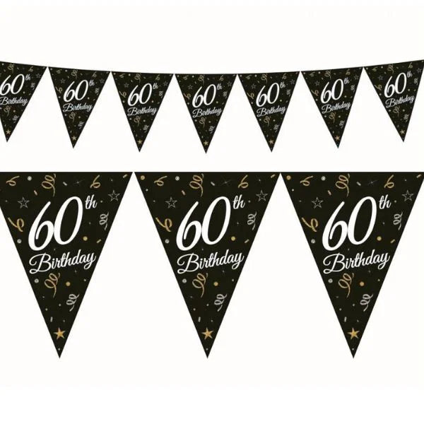 Beauty&Charm Papirguirlande Med Flag "60" 28 x 270 Cm
