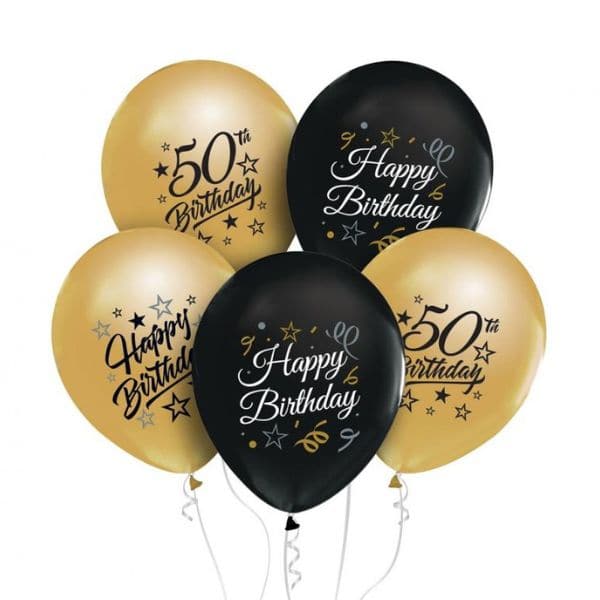 Beauty&Charm Balloner 12" Med Tryk "50" Guld Og Sort 5 Stk. ❤ Kæmpe udvalg i Godan ❤ Billig fragt og hurtig levering 2 - 5 hverdage - Varenummer: BAR-774204 / Ean: '5902973147698 på lager - Udsalg på Fest | Sæson Fester | Fødselsdag Spar op til 59% - Over 1150 kendte brands på udsalg