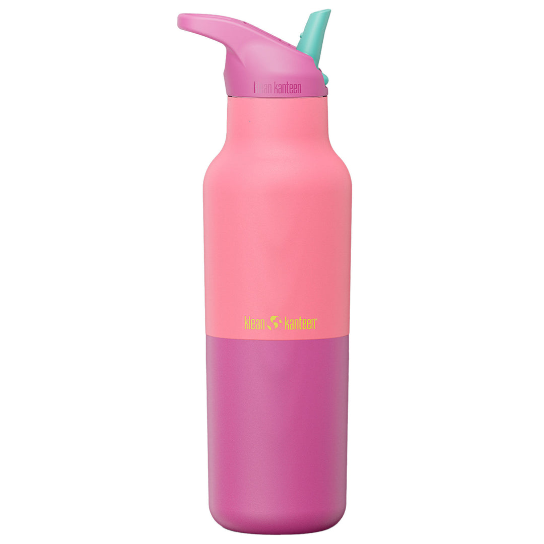 Klean kanteen Klean kanteen Rise Classic drikkeflaske med sportslåg 473 ml, Pink Lemonade Kaleidoscope ❤ vinkelbillede…
