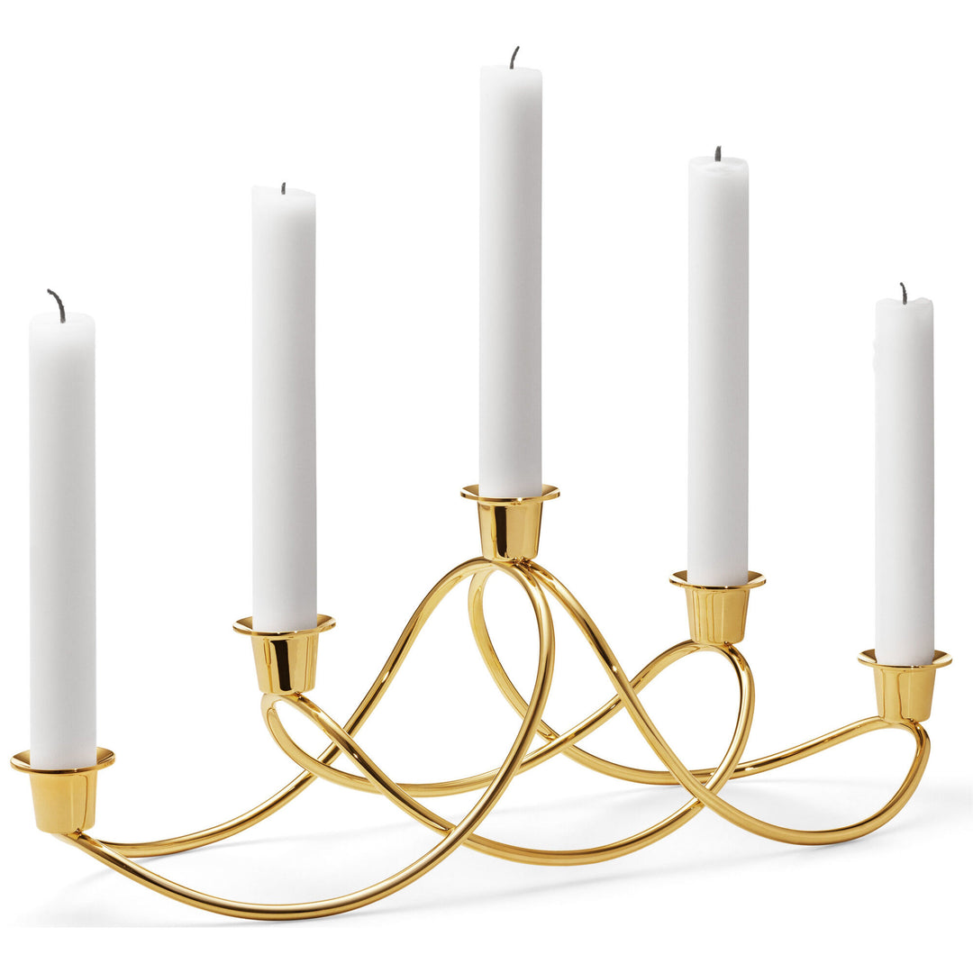 Georg jensen Georg jensen Harmony Lysestage, Guld ❤ billede i brug (Lysestage)