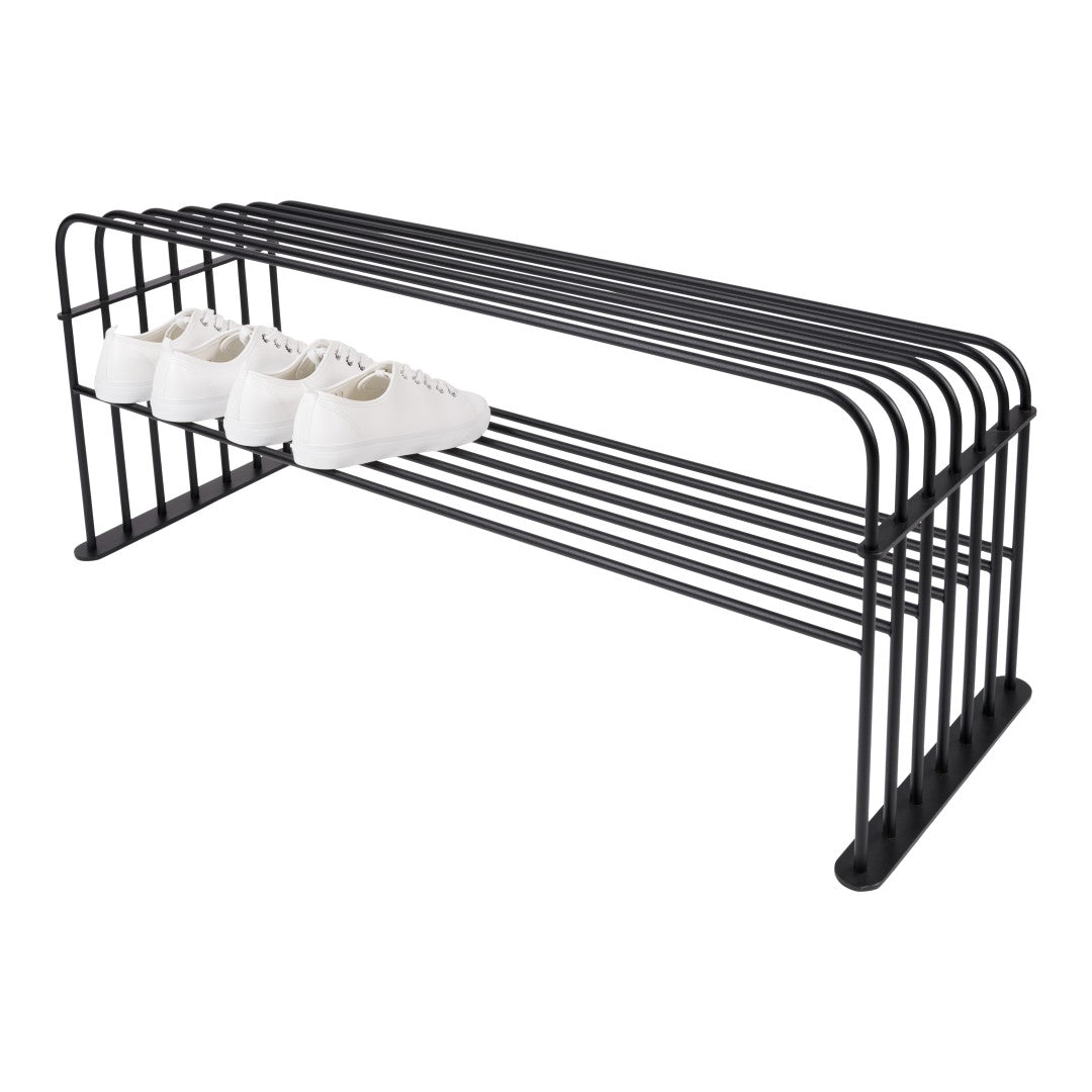 SPINDER DESIGN Grille skoreol m. 2 hylder sort stål B:100