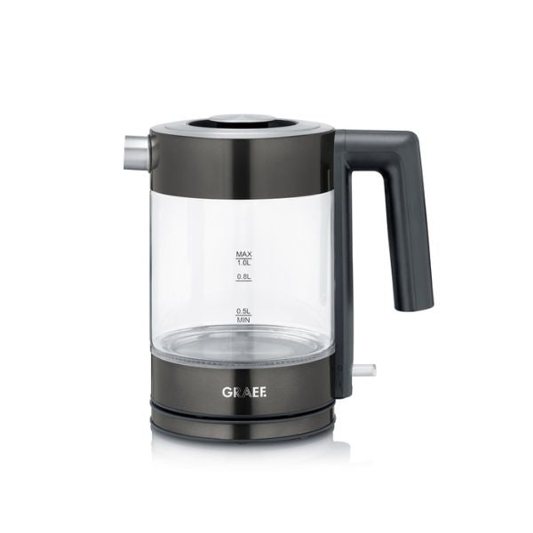 Produktbillede af Graef Elkedel Glas Sort 1l på tilbud i premium kvalitet